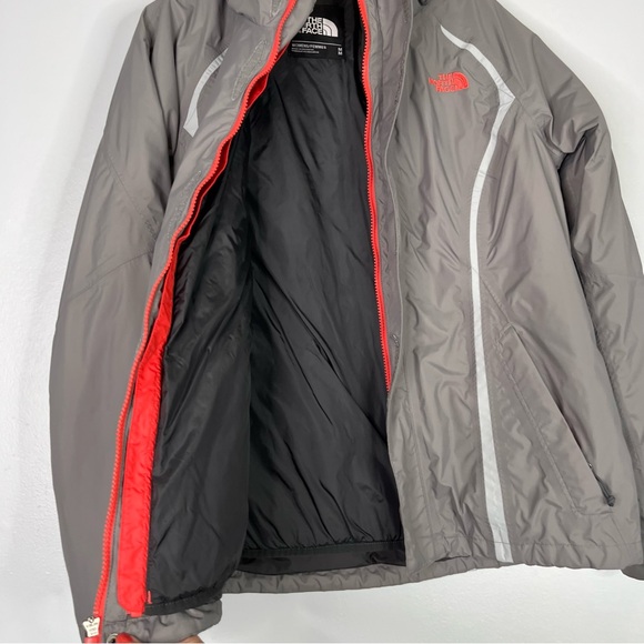 The North Face Coat Women's M Gray Coral Hyvent 3 In 1 Ski Jacket Hooded Zipper - Picture 9 of 17